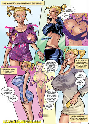 boob growth cartoon - ... Material Girl - breast expansion comic page