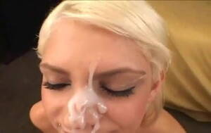 cumshot nose - Crystine gets pearly cum on nose | xHamster