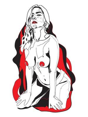 Art Porn Stars - Eva Elfia Black and White Erotic Art Print Porn Star - Etsy Canada