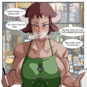 hentai starbucks - A Minotaur works at a Starbucks comic porn | HD Porn Comics