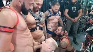 Gay Sex Orgy - ORGY IN THE SEX SHOP gay porn video on Viktor-Rom