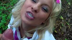 Blonde Blowjob Outdoor - Beautiful blonde does outdoor blowjob by German Porn | Faphouse
