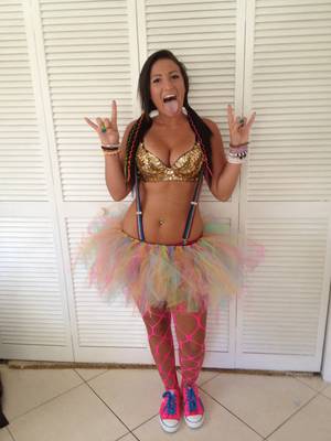 Costume Party Tits - Idea for Zumba Halloween Costume Party! :) Homemade no sew tutu