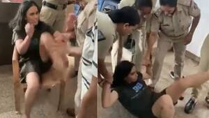 Drunk Woman Sex - Karnataka: Viral Video Shows Woman Kicking Female Police Officer, Arguing  With Others In Mangaluru
