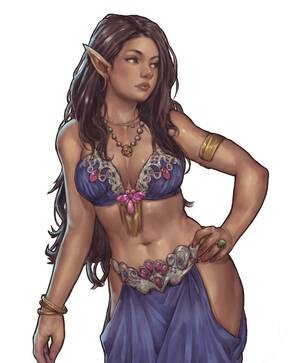 Androgynous Fantasy Porn - It's so great to see fantasy art with realistic proportions! She looks like  she could be a real person! : r/badwomensanatomy