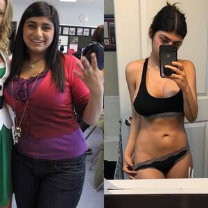 Before After Porn Stars Who Got Fat - Ex-pornstar Mia Khalifa Weight Loss Journey: Here's What Mia Khalifa Looked  Life Before Loosing 22 kg; WATCH Her Before-After PICS!