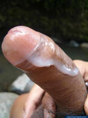 asian indian cock - Skinny oriental teen boy strokes the cum out of his small dick in the  outdoors