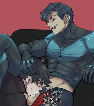 Gay Nightwing Porn - Rule 34 - anal sex blowjob blowjob face bongyuhi dc dc comics dick grayson  drool gay gyuhi head grab jason todd male male only muscles muscular  muscular male nightwing oral oral sex