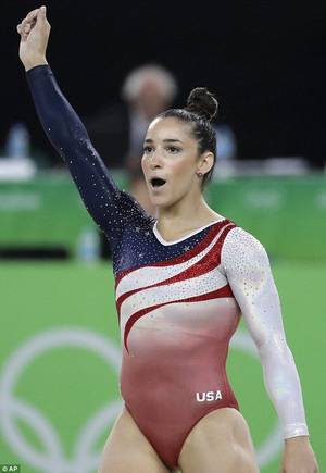 Gymnastics Uniform Porn - Bold look: Three different competition leotards have been sported by the  women so far.