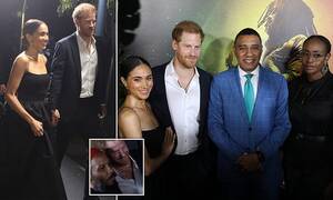 jamaican white wife interracial sex - Meghan and Harry pose next to anti-royal Jamaican prime minister who wants  to ditch the monarchy and warned Wills and Kate they'll never be king and  queen of his nation - as