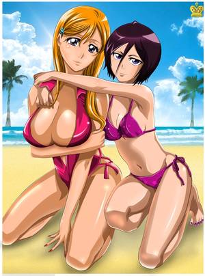 Bleach Zangetsu Porn - Um, my next submission for the Bleach Summer thingy. Orihime and Rukia  enjoying themselves at the beach. :: Bleach Summer Pin-Up 14 ::