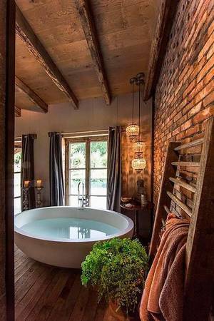bathroom is a great place - I want that bath tub!