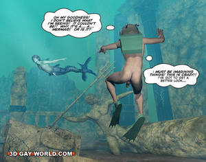 Diver - Free cartoon porn between a mermen and a normal guy. - Picture 3