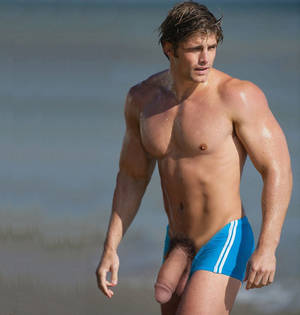 big dick beach bulges - Gorgeous Beachboy with Huge Bulge and Very Thick Dick!