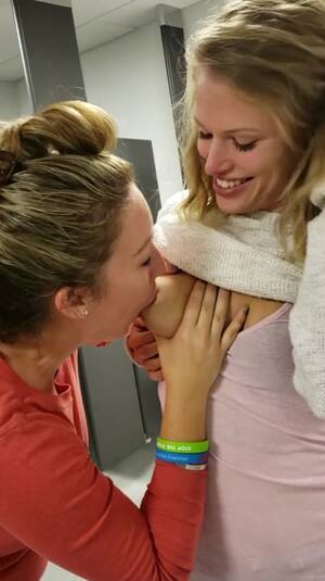 big tit lactating in public - MFF Breastfeeding Three Way in a Public Restroom - ThisVid.com