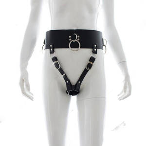 Chain Belt Porn - Faux Leather Chastity Pants AV Massager Fixing Belts Fetish Sex Toys for  Women Sexual Game Accessories