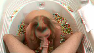 Lexi Belle Porn 3d - blonde teen pornstar lexi belle fucking and sucking in a bath filled with  candy in analgyph 3d
