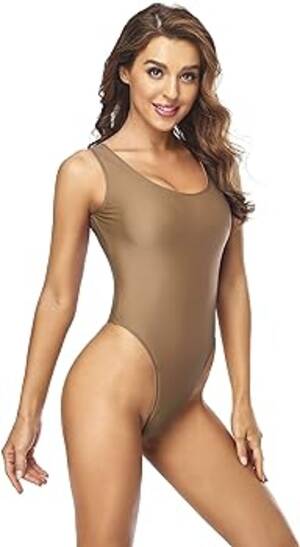 group leotard party naked nude - speerise Womens One Piece Tank High Cut Leotard Thong Bodysuit, Brown, XS  at Amazon Women's Clothing store