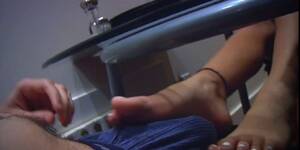 foot teasing under table cock - Teasing cock under table with feet EMPFlix Porn Videos