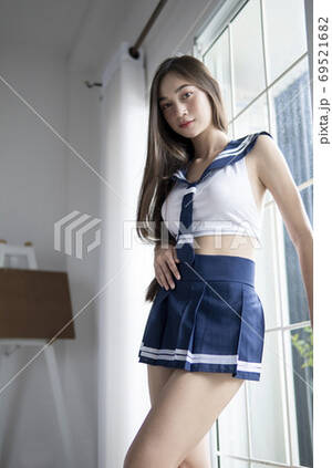 Asian Schoolgirl Uniform Sex - Portrait asian woman in Japanese school girl... - Stock Photo [69521682] -  PIXTA