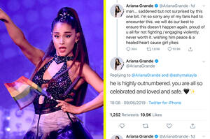 ariana grande fucking a lesbian - Ariana Grande Apologised After Fans Posted Videos Of Anti-LGBT Protesters  Outside Her Concert