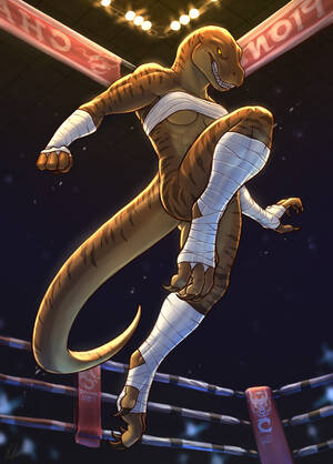 Furry T Rex Porn - The Big ImageBoard (TBIB) - anthro athletic bandage breasts chest wraps  claws dinosaur female fighting ring grin hand wraps hi res leg wraps mostly  nude muscular muscular female non-mammal breasts reptile rollwulf