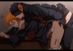 Naruto Gay Porn Close Up - Rule 34 - 2boys against table akatsuki (naruto) ambiguous penetration ass  ass grab bent over black hair blindfold cloak close-up closed eyes clothed  sex clothing gay gloves licking licking ear male male/male