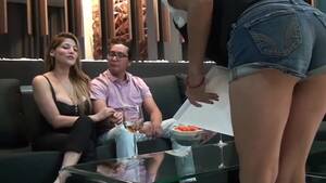 horny mifs in lesbian bar - Rich chick seduces Latina waitress into lesbian fuck right in the bar