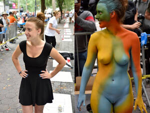 Body Paint Clothes Porn - On/off body paint edition Porn Pic - EPORNER