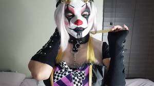 latex fetish porn clown - Girl Wearing Clown Mask gives you Jerk off Instructions POV: Mask Fetish -  Pornhub.com
