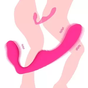 lesbian double dildo double penetration - Strap-on Dildo Vibrator for Women Lesbian Dual Head Vibrating Sex Toys  G-Spot Stimulate Double Penetration Vibrator Porn Sex Toy - AliExpress