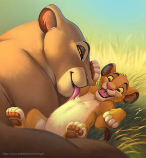 Lion King Sarabi Porn - 148219 - safe, artist:lynxgirl, sarabi (the lion king), simba (the lion king),  big cat, feline, lion, mammal, feral, disney, the lion king, cub, cute,  duo, female, licking, lioness, male, mother, mother and