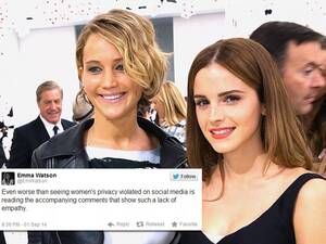 Celebrity Porn Emma Watson - Emma Watson defends Jennifer Lawrence in wake of leaked nude photo scandal  - Mirror Online