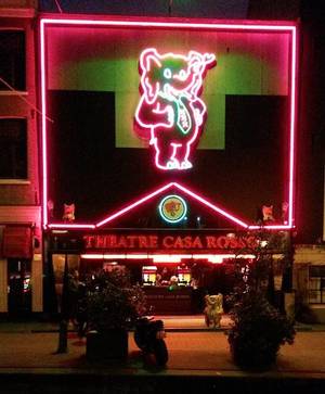 amsterdam sex clubs - Erotic theatre Casa Rosso in the Red Light District of Amsterdam.