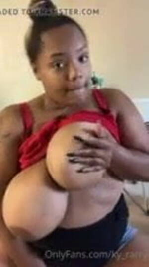 black bbw boobs in bra - BBW jiggling her big black tits in a bra | xHamster