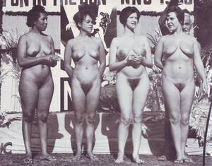 black nudist naked - vintage black nudist in a pageant | Vintage Nudist Icons