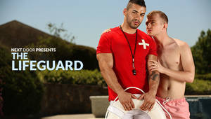 Gay Lifeguard Porn - Strong young gay friends are pleasuring hot fuck by the pool - GayPornix.com