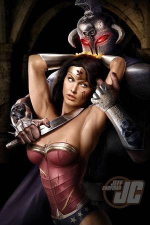 3d Superheroines Deviantart Sexy - Wonder Woman and Ares Commission by ~Jeffach on deviantART