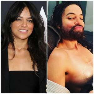 Celebrity Porn Michelle Rodriguez - Michelle Rodriguez Transforms Into a Bearded Man For Her Latest Film  Project! - Life & Style