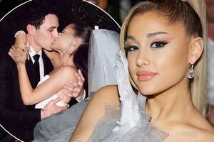Ariana Grande Hand Job Porn - Ariana Grande's rocky road to happiness as she marries true love Dalton  Gomez - Mirror Online