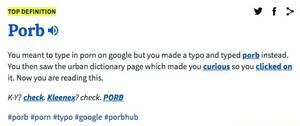 Def Porn - ToR DEFINITION Porb You meant to type in porn on google but you made a typo  and typed porb instead. You then saw the urban dictionary page which made  you curious so
