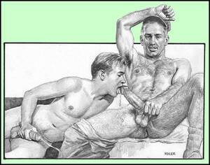 Gay Boy Sex Art Drawings - Vintage Gay Sex Drawings | Gay Fetish XXX