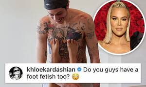Kim Kardashian Foot Fetish Porn - Khloe Kardashian asks Kim and Pete Davidson if they have a 'foot fetish' |  Daily Mail Online