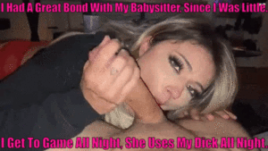 Babysitter Porn Captions Blowjob - Babysitters Caption GIFs - Porn With Text