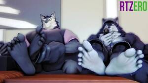 Furry Porn Toes - Wolf Father and Son Feet - ThisVid.com