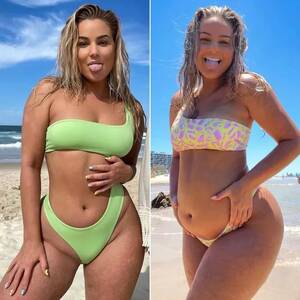 chubby girl nudist beach - Influencer shares candid bikini pictures taken before and after festive  season - Daily Star