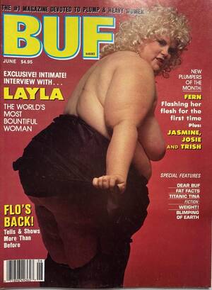 fat nude magazine - Buf June 1988 Adult Big Women Magazine - Vintage Magazines 16