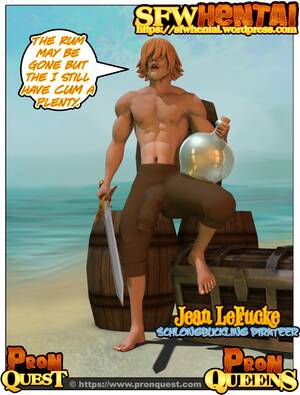 Adult Fantasy Porn - Hung bishonen hentai porn pirate stud Jean LeFucke from fantasy game adult  comic PronQuest. â€“ SFW Hentai