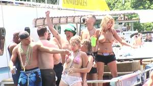 beach party girls topless green bikini - Naughty nude chicks go wild at the beach party - AnySex.com Video