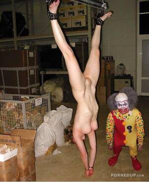 Clown Tits - Hot Girl Suspended By Scary Midget Clown